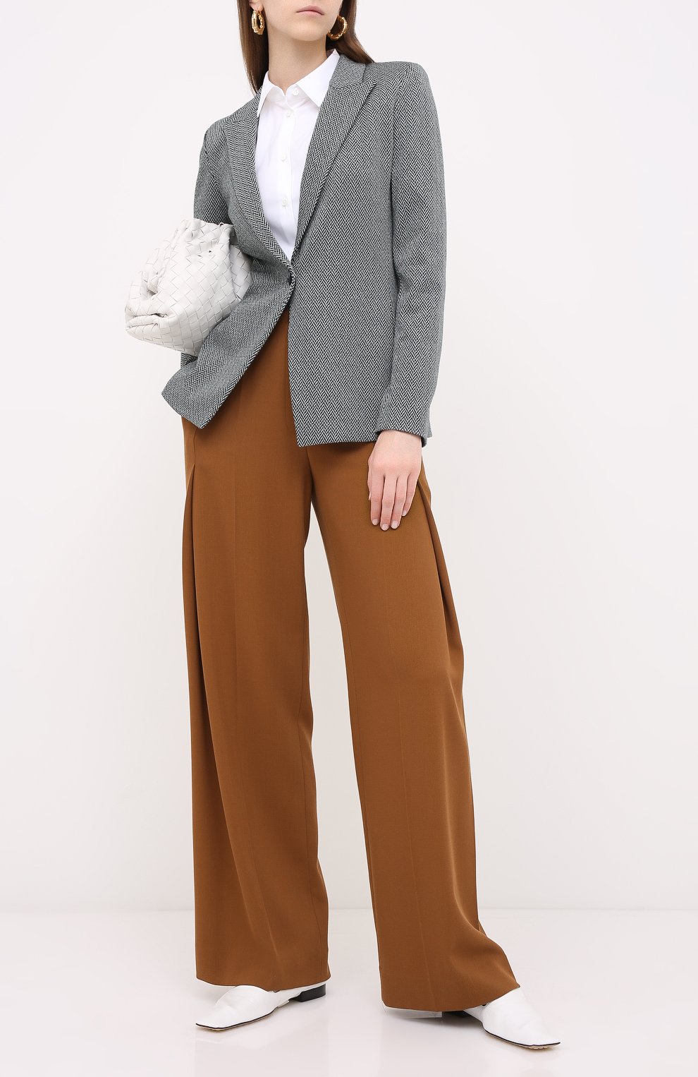 Жакет из вискозы GIORGIO ARMANI серого цвета по цене 135500 руб., арт. 6HAG74/AJLVZ, фото 2 Жакет из вискозы GIORGIO ARMANI, арт. 6HAG74/AJLVZ, фото 2