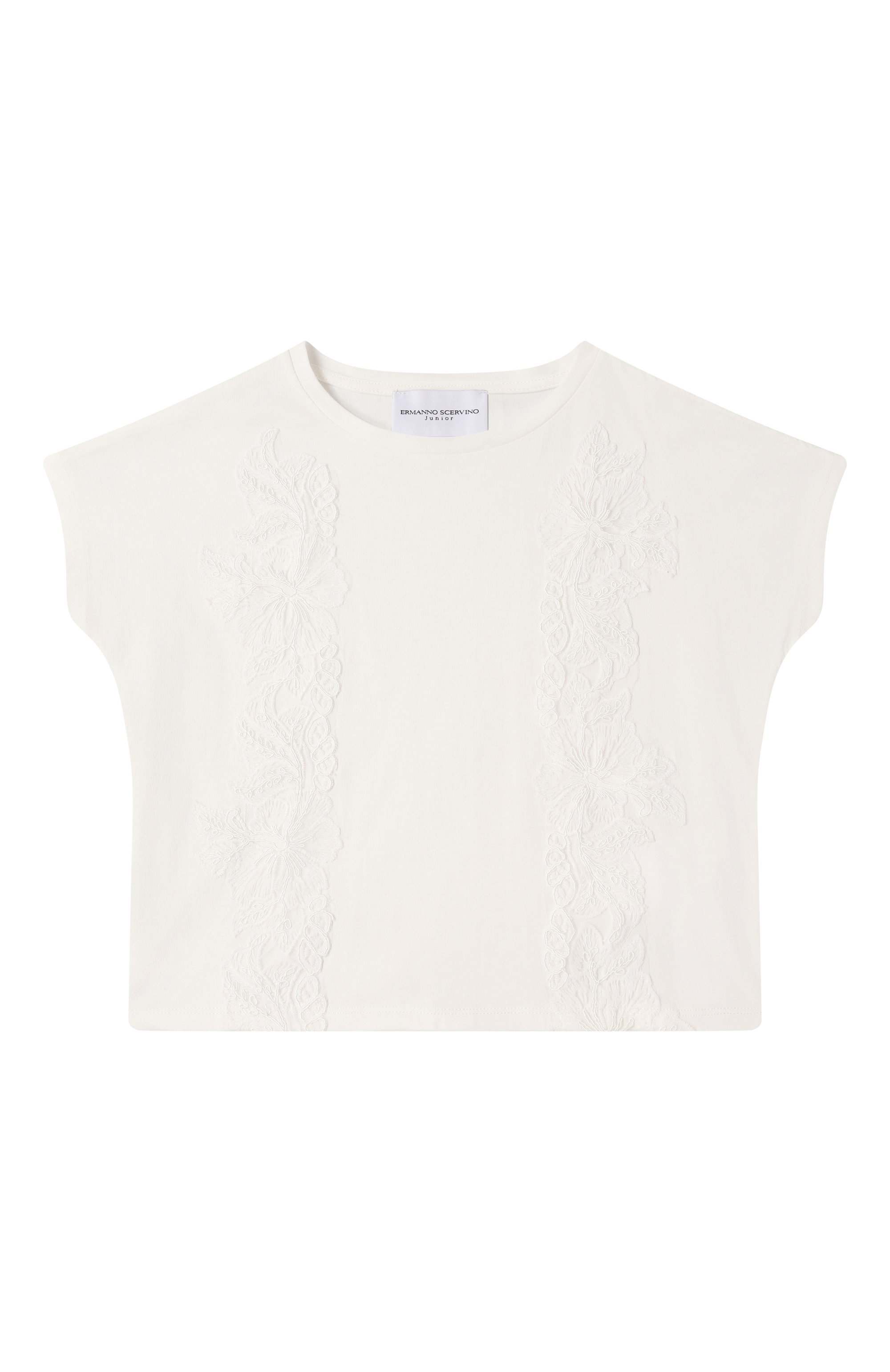Хлопковая футболка ERMANNO SCERVINO, арт. SFTS032C/JF075, фото 1