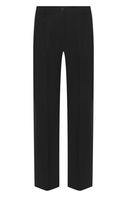 Мужские шерстяные брюки DRIES VAN NOTEN черного цвета, арт. 251-020900-1381 | Фото 1 (Длина (брюки, джинсы): Стандартные; Материал внешний: Шерсть; Материал сплава: Проставлено; Драгоценные камни: Проставлено)