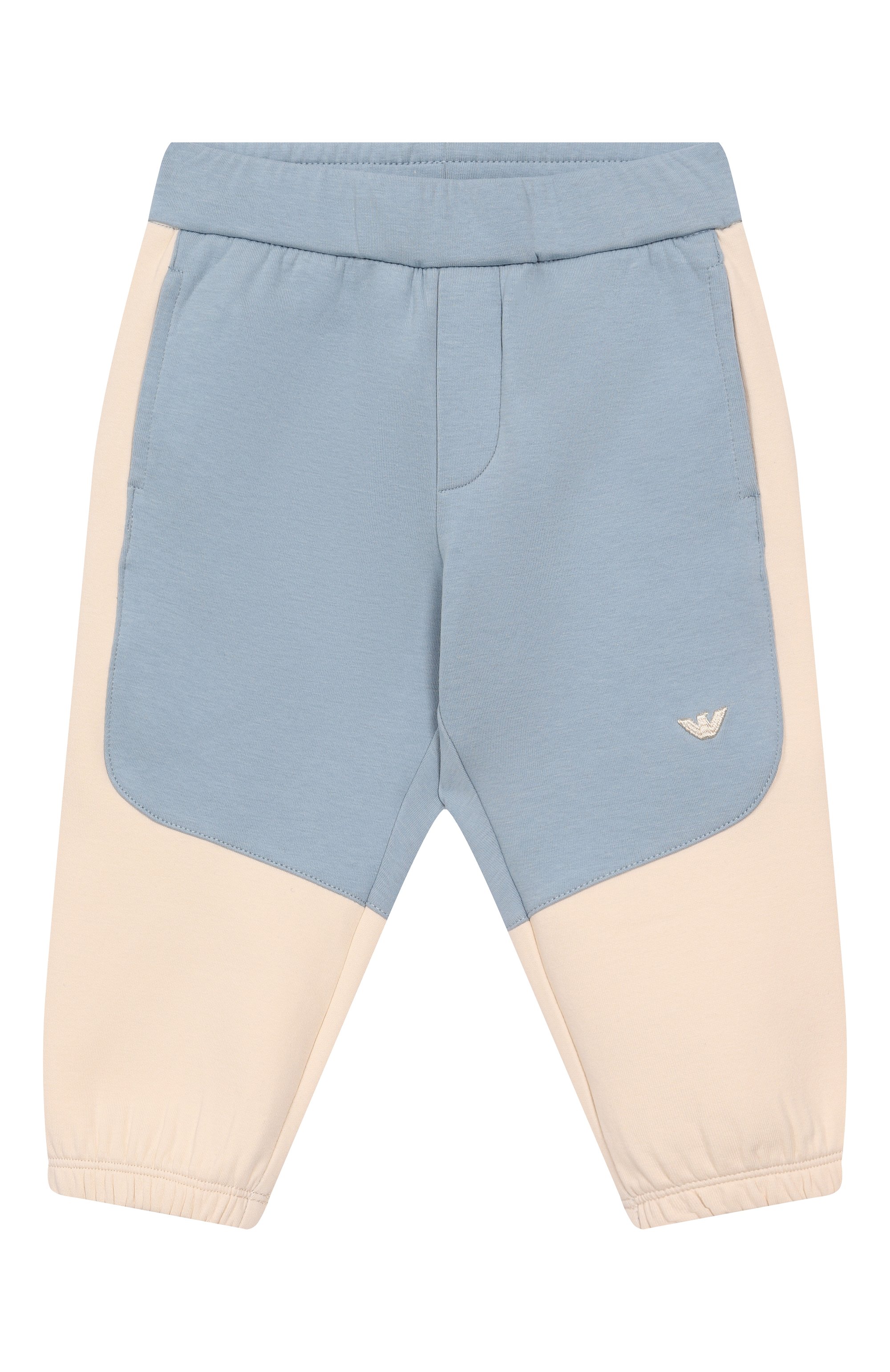 Хлопковые джоггеры EMPORIO ARMANI разноцветного цвета по цене 11900 руб., арт. EB000139/AF10126, фото 1 Хлопковые джоггеры EMPORIO ARMANI, арт. EB000139/AF10126, фото 1