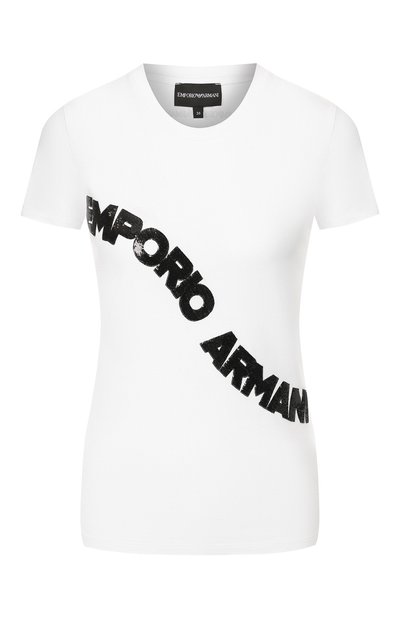 Женская хлопковая футболка EMPORIO ARMANI, арт. 3H2T6F/2JQAZ