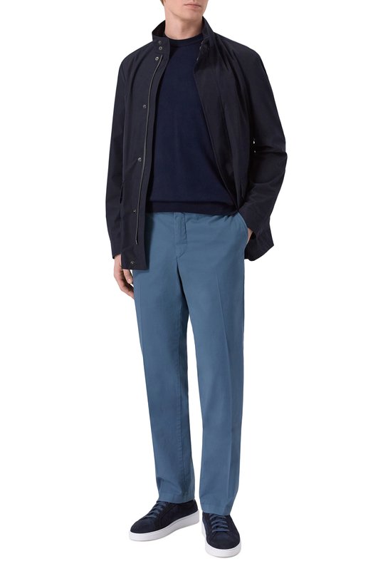 Хлопковые брюки Fedeli TUL00405/C0T0NE FLEX Синий  TUL00405/C0T0NE FLEX Фото 2