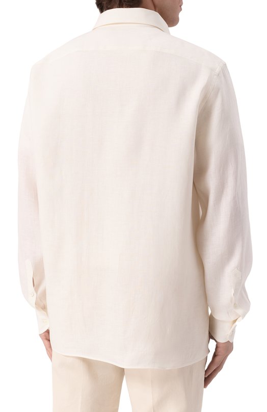 Льняная рубашка Corneliani 25P213-2511334 Кремовый  25P213-2511334 Фото 4
