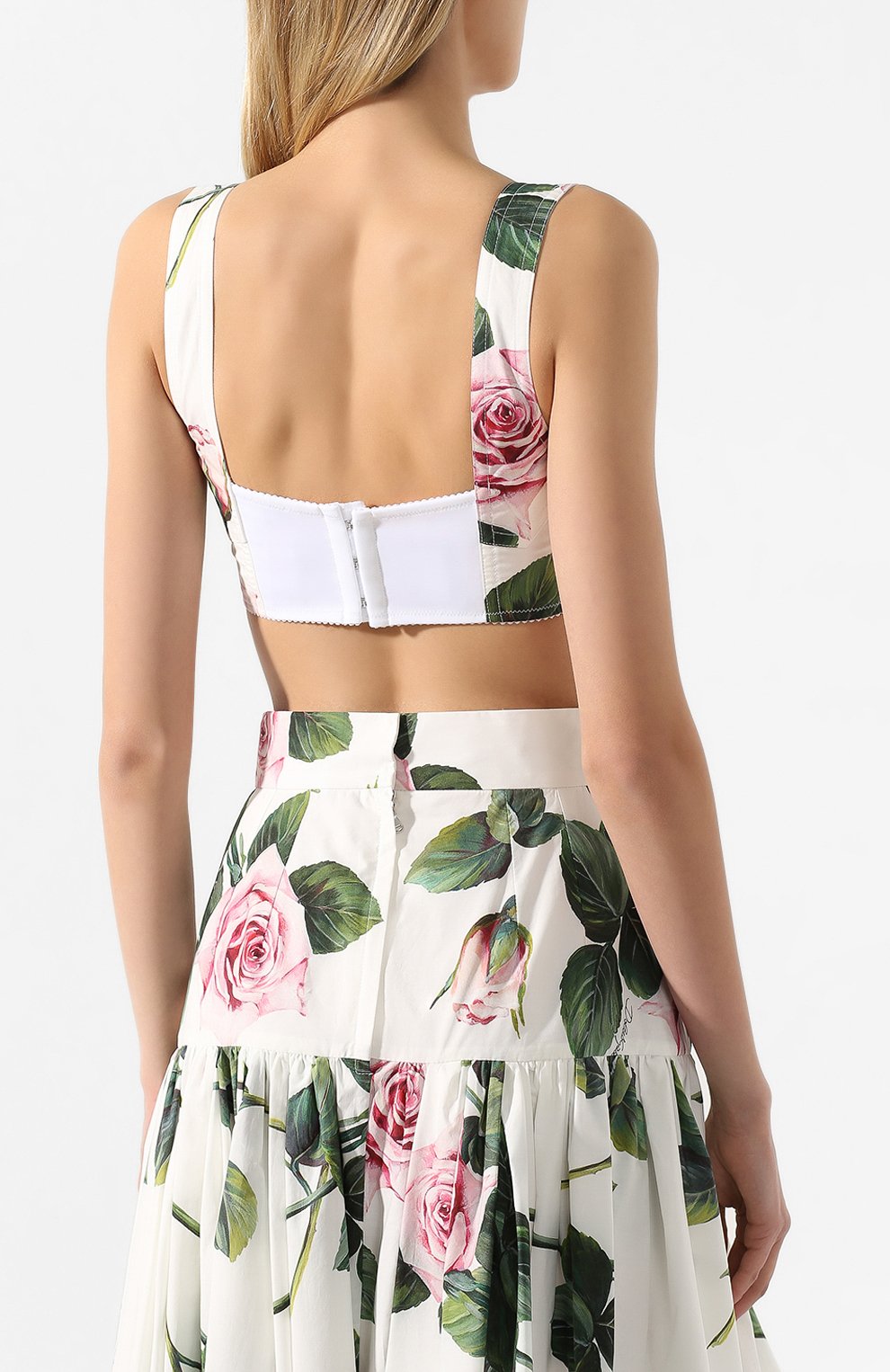 Кроп-топ DOLCE & GABBANA белого цвета по цене 58800 руб., арт. F7Y28T/HS5FZ, фото 4 Кроп-топ DOLCE & GABBANA, арт. F7Y28T/HS5FZ, фото 4
