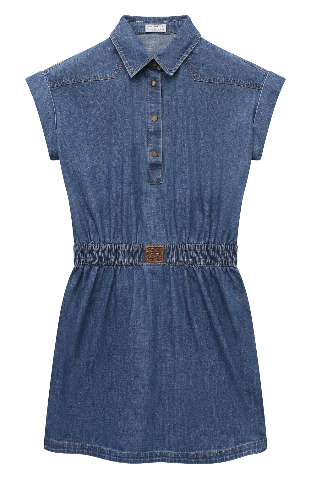 Джинсовое платье BRUNELLO CUCINELLI синего цвета по цене 55700 руб., арт. BH192A309C, фото 1 Джинсовое платье BRUNELLO CUCINELLI, арт. BH192A309C, фото 1