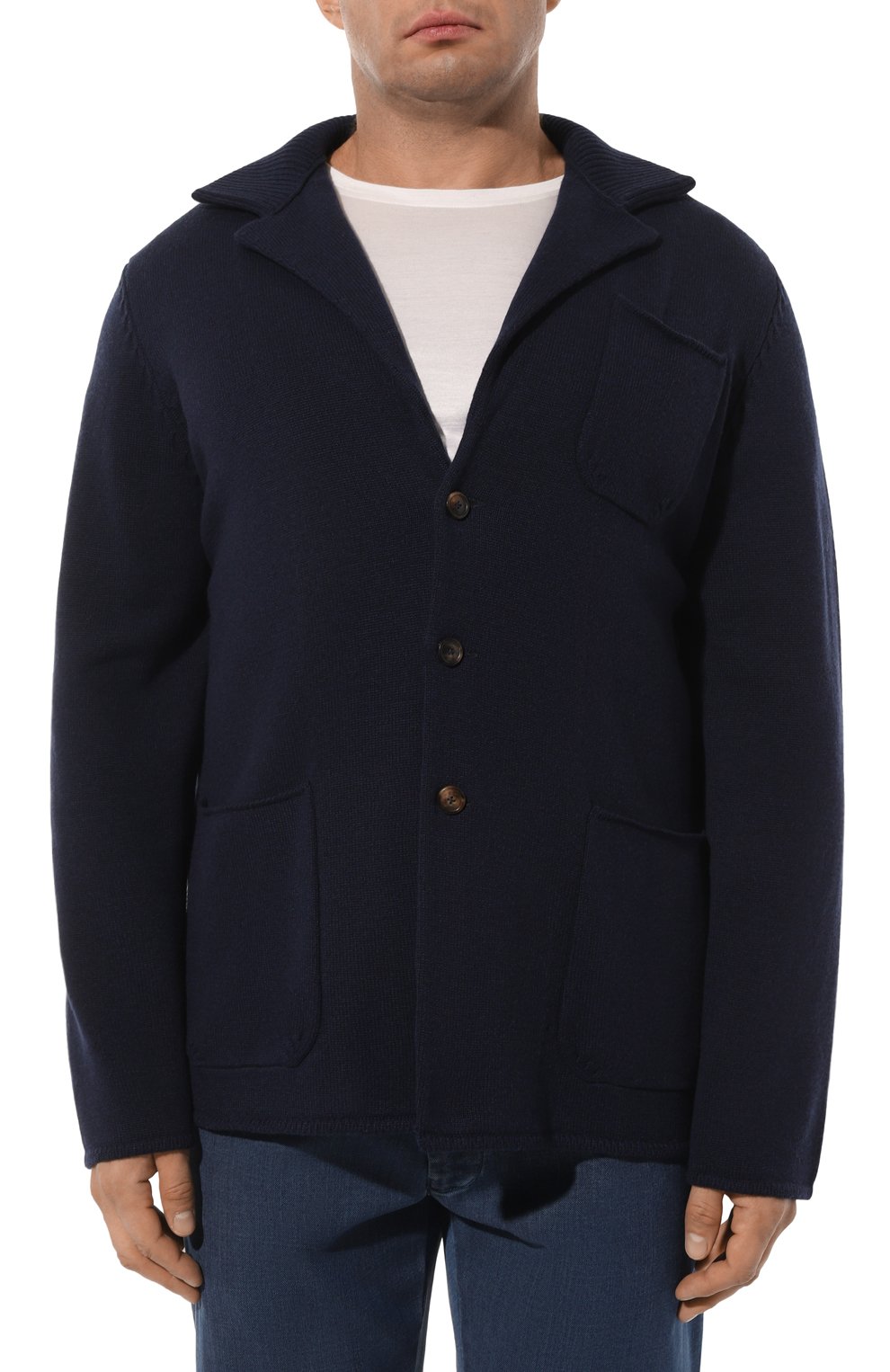 Пиджак из шерсти и кашемира CORTIGIANI темно-синего цвета по цене 135500 руб., арт. 6CS1320000, фото 3 Пиджак из шерсти и кашемира CORTIGIANI, арт. 6CS1320000, фото 3
