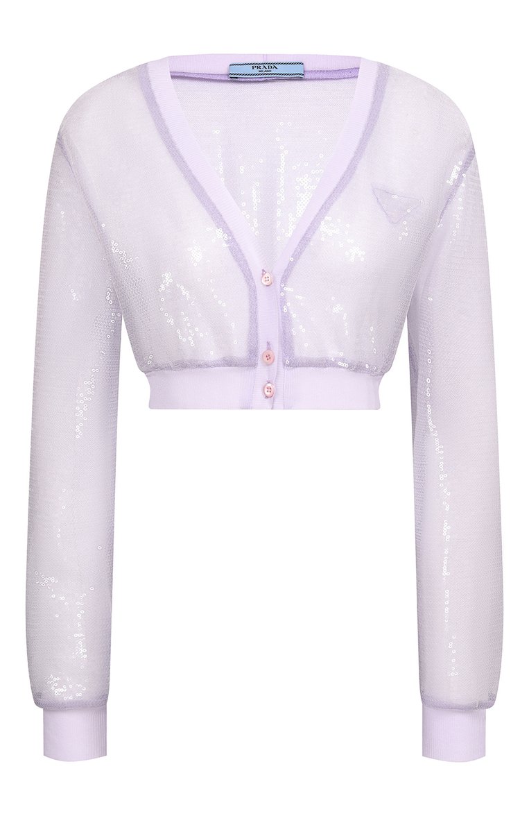 Кардиган с отделкой пайетками PRADA, арт. P444FR-1Z4T-F0014, фото 1