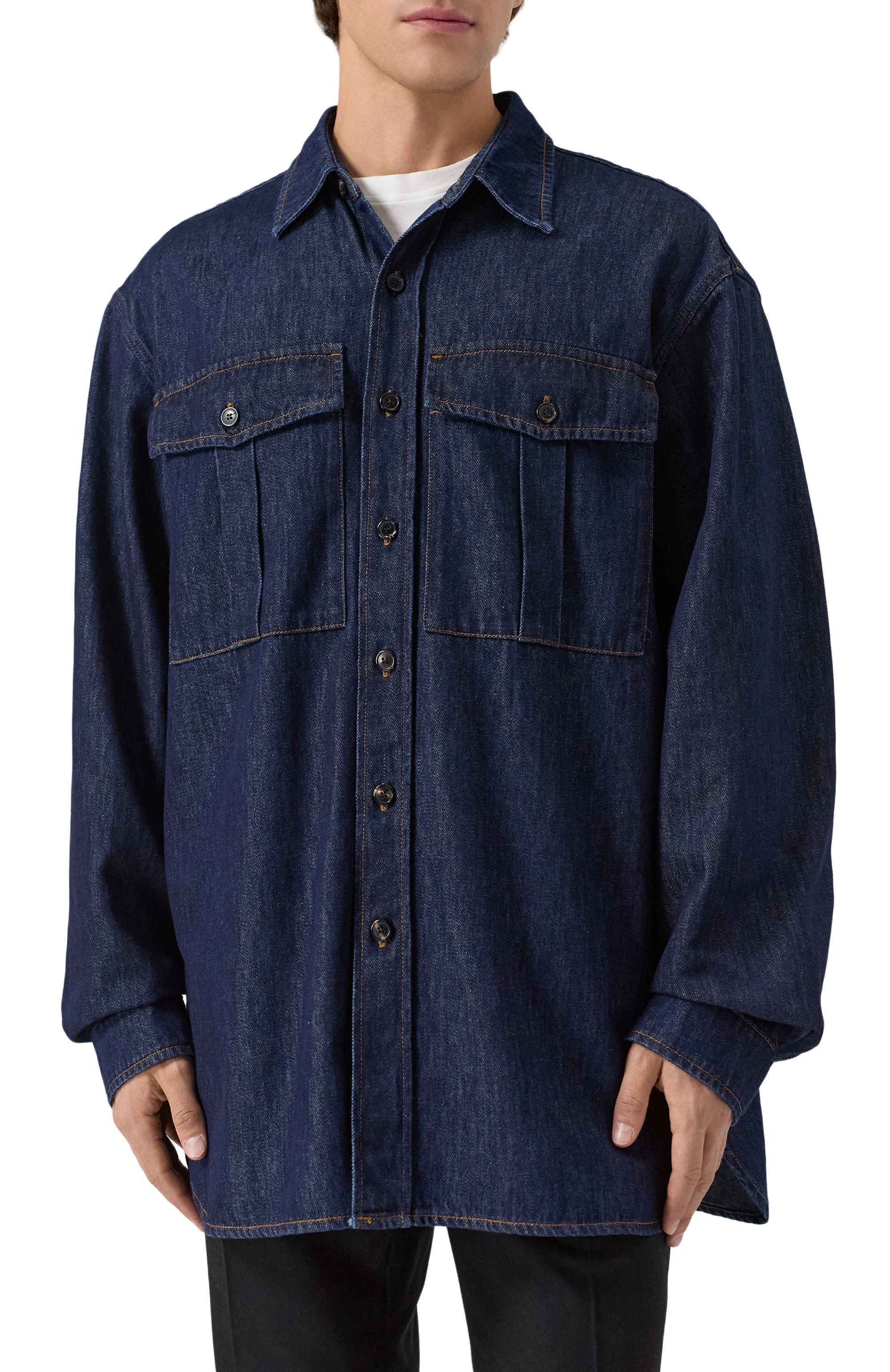 Джинсовая рубашка DRIES VAN NOTEN, арт. 020793-2381-507, фото 3