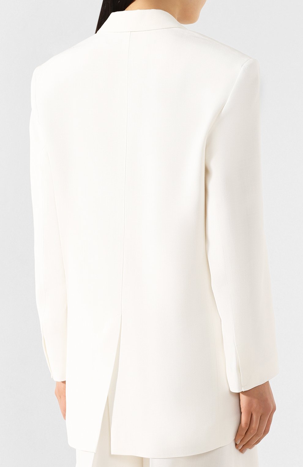 Жакет из вискозы JACQUEMUS белого цвета по цене 59950 руб., арт. 201JA05/02110, фото 4 Жакет из вискозы JACQUEMUS, арт. 201JA05/02110, фото 4