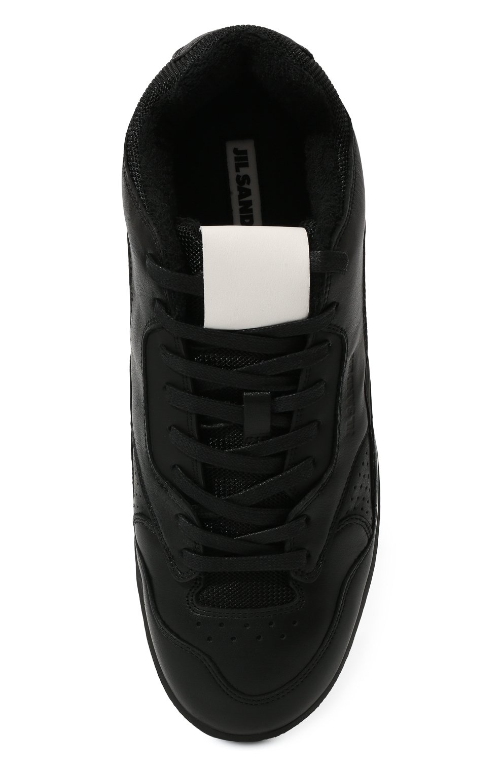 Кожаные кеды JIL SANDER черного цвета по цене 65450 руб., арт. J32WS0016-P4869, фото 6 Кожаные кеды JIL SANDER, арт. J32WS0016-P4869, фото 6