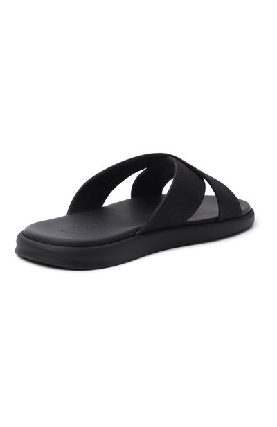 Шлепанцы из нубука DOUCAL'S черного цвета по цене 37100 руб., арт. DU2859MYK0UF249NN06, фото 4 Шлепанцы из нубука DOUCAL'S, арт. DU2859MYK0UF249NN06, фото 4