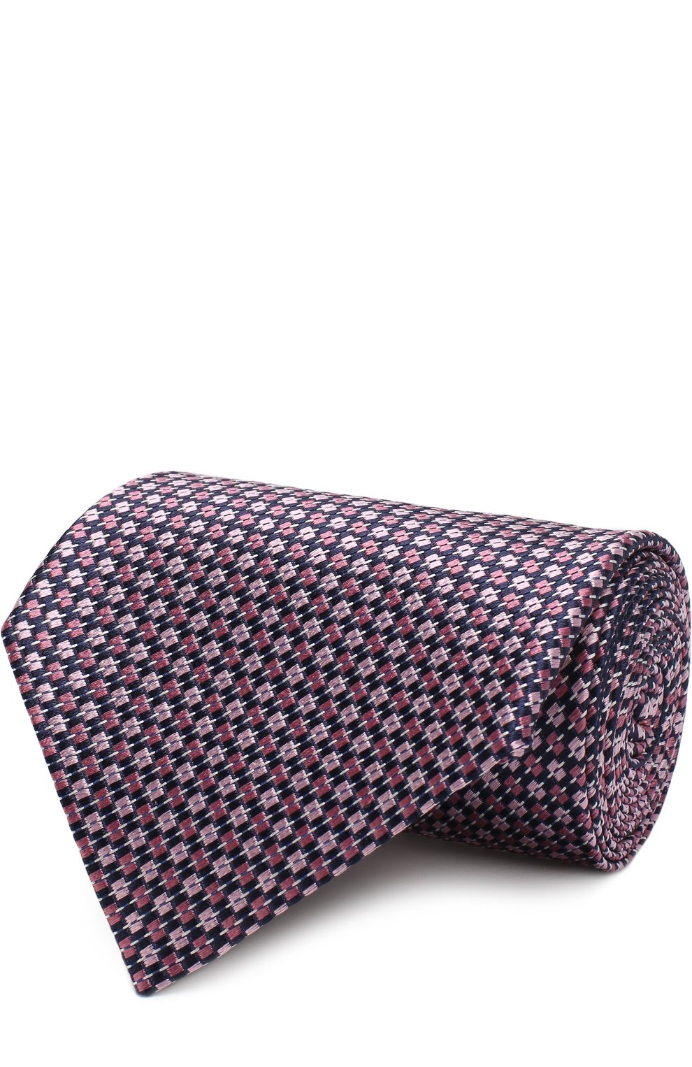Шелковый галстук с узором ZEGNA розового цвета по цене 22850 руб., арт. Z3W03/1XW, фото 1 Шелковый галстук с узором ZEGNA, арт. Z3W03/1XW, фото 1