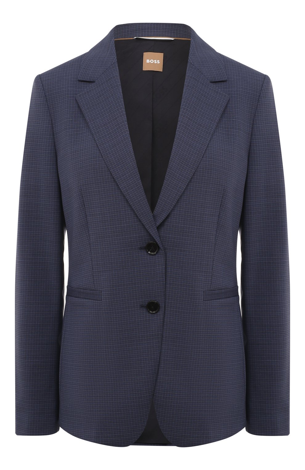 Шерстяной жакет BOSS темно-синего цвета по цене 39560 руб., арт. 50489634, фото 1 Шерстяной жакет BOSS, арт. 50489634, фото 1
