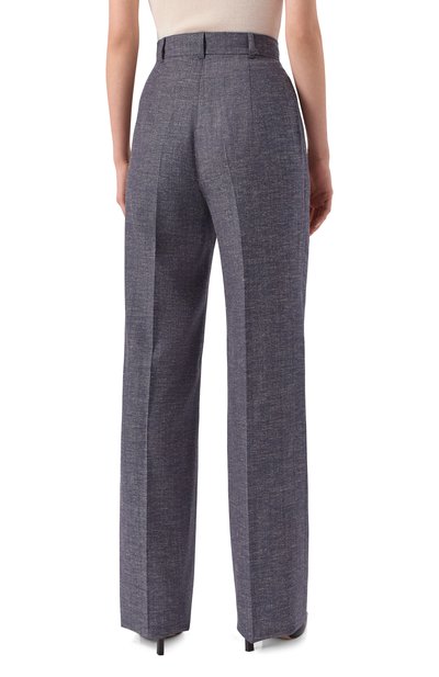 Брюки из шерсти и вискозы MAX MARA STUDIO синего цвета по цене 39900 руб., арт. EZIANA, фото 4 Брюки из шерсти и вискозы MAX MARA STUDIO, арт. EZIANA, фото 4