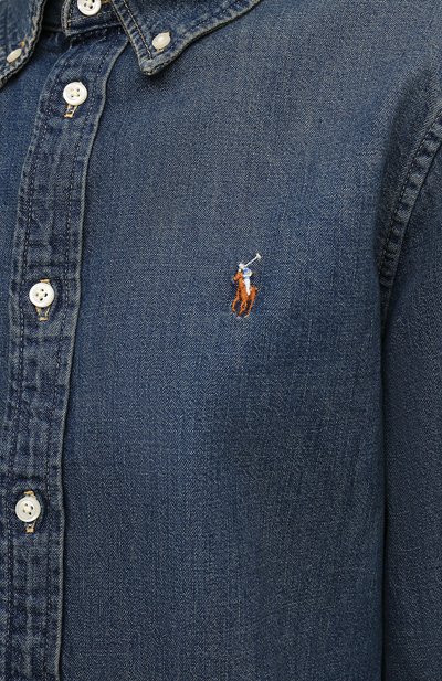 Джинсовая рубашка POLO RALPH LAUREN синего цвета по цене 16350 руб., арт. 211594681, фото 5 Джинсовая рубашка POLO RALPH LAUREN, арт. 211594681, фото 5