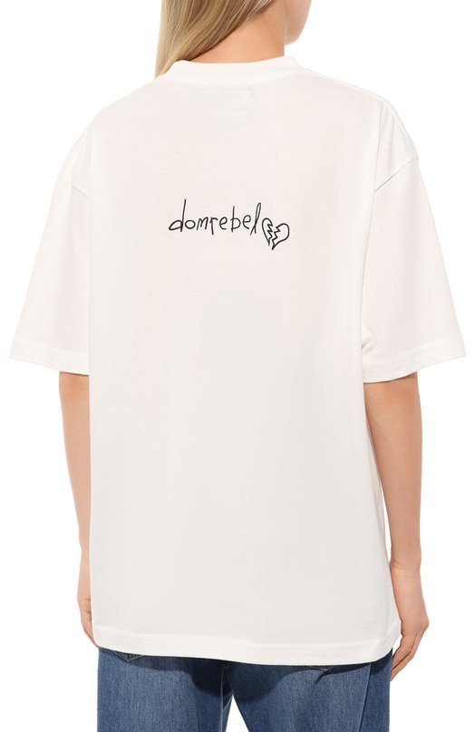 Хлопковая футболка DOMREBEL BREAKUP/T-SHIRT Белый  BREAKUP/T-SHIRT Фото 4