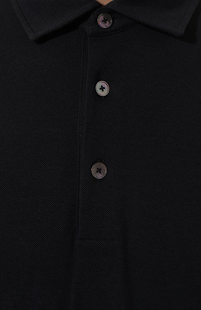 Поло из хлопка и шелка ZEGNA, арт. E8319A5/B773, фото 5