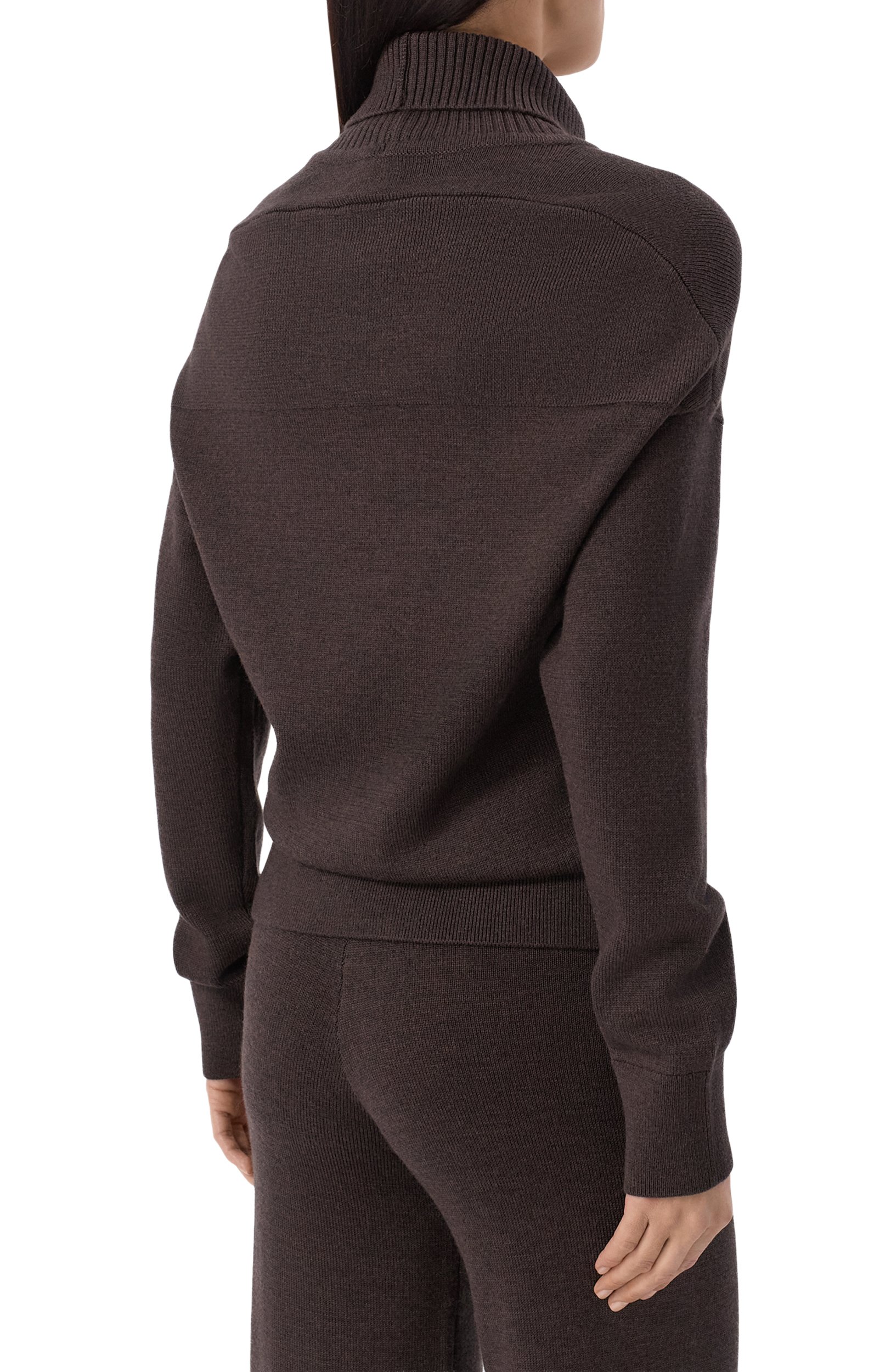 Шерстяной свитер YUZEFI, арт. AREN-DRAPE BACK FUNNEL NECK JUMPER, фото 4