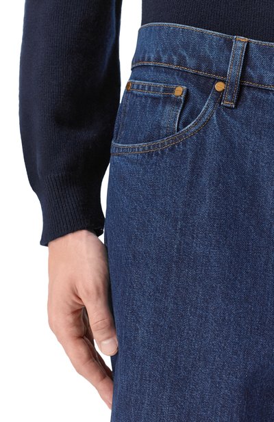 Джинсы JIL SANDER темно-синего цвета по цене 141500 руб., арт. J22KA0357/J45324, фото 5 Джинсы JIL SANDER, арт. J22KA0357/J45324, фото 5