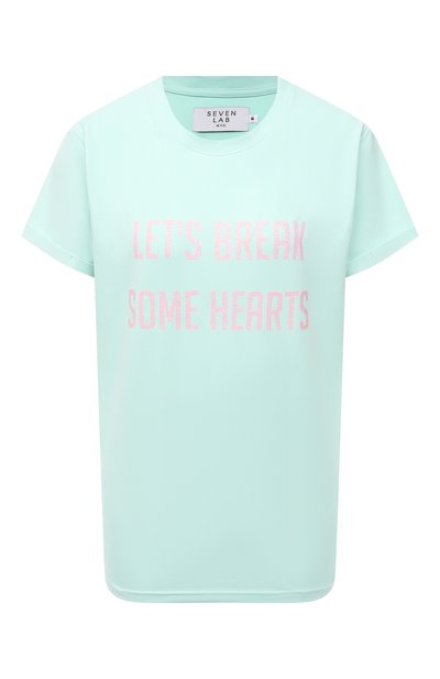 Женская хлопковая футболка SEVEN LAB, арт. T21-BR HEART mint