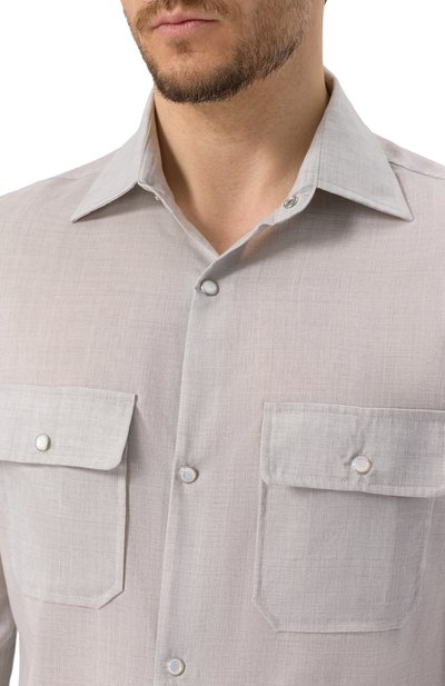 Рубашка из шерсти и шелка MARCO PESCAROLO, арт. NEXT/5122, фото 5