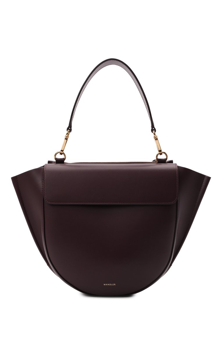 Женская сумка hortensia medium WANDLER бордового цвета, арт. H0RTENSIA BAG MEDIUM | Фото 1 (Материал: Натуральная кожа; Сумки-технические: Сумки top-handle, Сумки через п�лечо; Ремень/цепочка: На ремешке; Размер: medium)