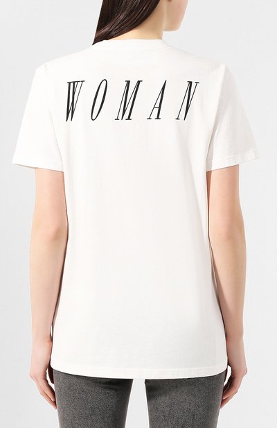 Хлопковая футболка OFF-WHITE белого цвета по цене 18250 руб., арт. 0WAA049S19B070650110, фото 4 Хлопковая футболка OFF-WHITE, арт. 0WAA049S19B070650110, фото 4