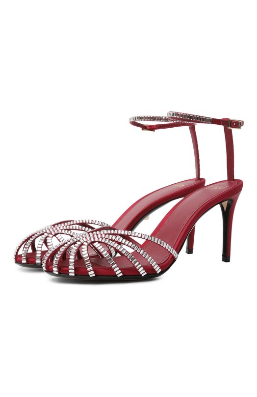Атласные босоножки Penelope 80 Alevi Milano L23SC019.0.0222353/KIM SATIN Красный L23SC019.0.0222353/KIM SATIN