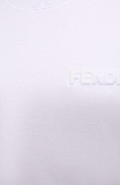 Хлопковая футболка FENDI белого цвета по цене 53550 руб., арт. FS7254 AFLD, фото 5 Хлопковая футболка FENDI, арт. FS7254 AFLD, фото 5
