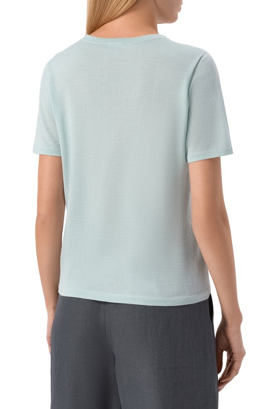 Пуловер из кашемира и шелка Kiton D57705 Голубой  D57705 Фото 4