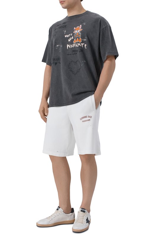 Хлопковые шорты Comme des Fuckdown CFABM01925 Белый  CFABM01925 Фото 2