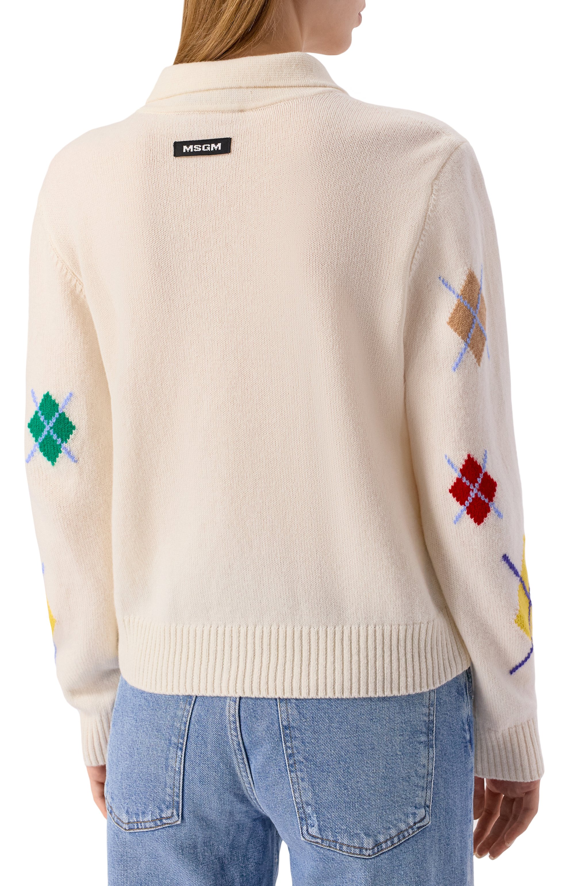 Поло из шерсти и кашемира MSGM, арт. 3941MDM194/257781, фото 4