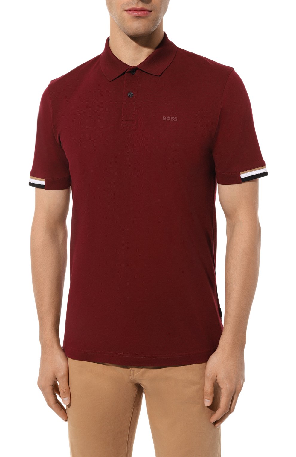 Хлопковое поло BOSS, арт. 50467113, фото 3