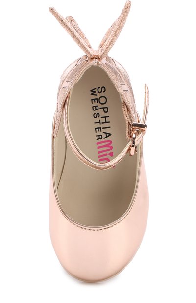 Туфли из металлизированной кожи с аппликацией SOPHIA WEBSTER MINI, арт. MAW16018, фото 4