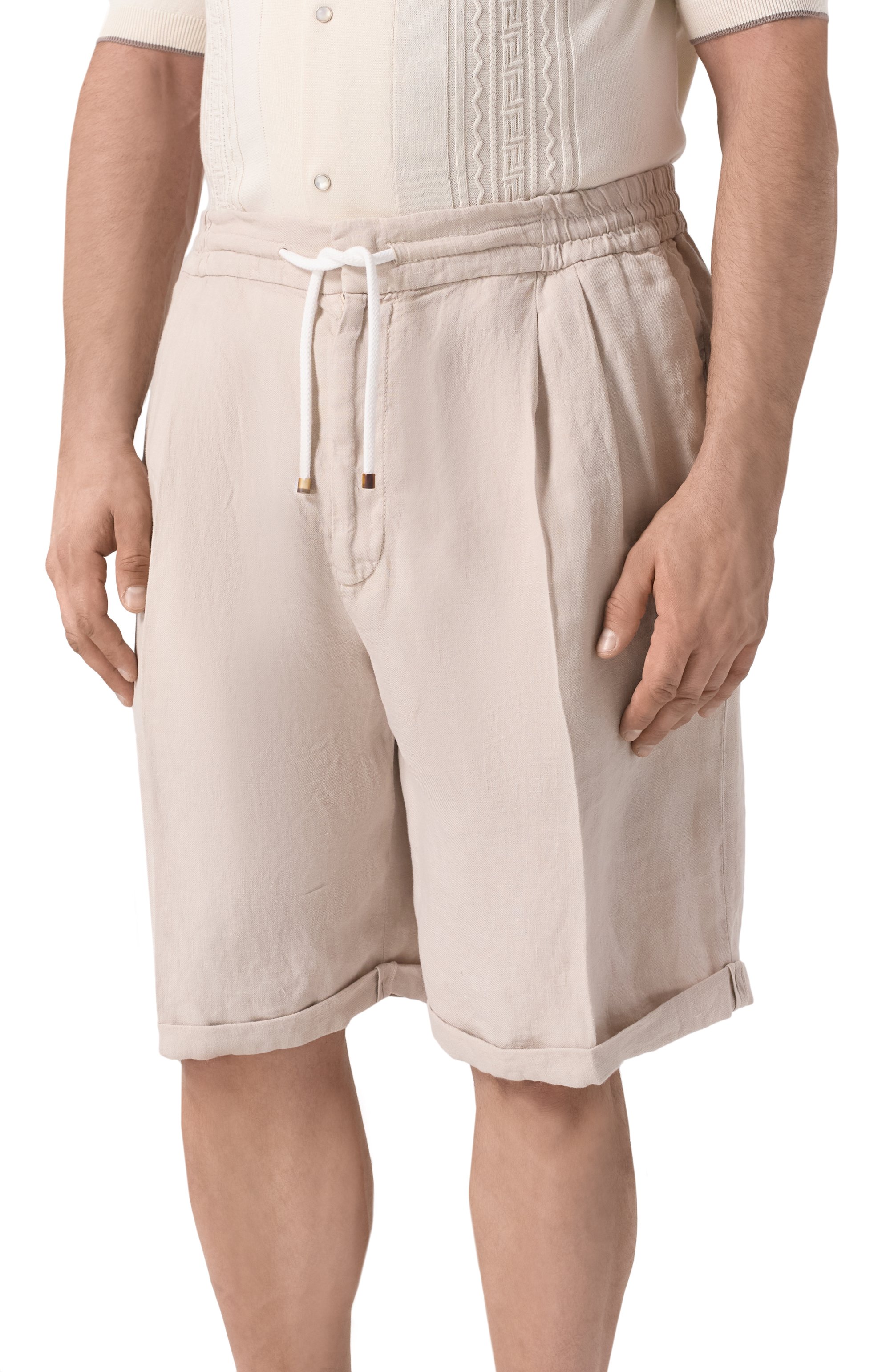 Льняные шорты BRUNELLO CUCINELLI, арт. M243DU0020, фото 3