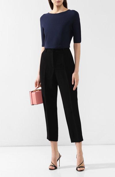 Пуловер из вискозы GIORGIO ARMANI синего цвета по цене 52850 руб., арт. 3GAMA4/AMA1Z, фото 2 Пуловер из вискозы GIORGIO ARMANI, арт. 3GAMA4/AMA1Z, фото 2