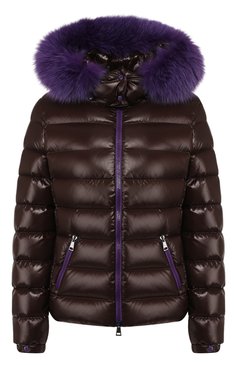 �Женская пуховая куртка badyfur MONCLER коричневого цвета, арт. E2-093-46314-25-C0061 | Фото 1 (Кросс-КТ: Куртка, Утепленный, Пуховик; Рукава: Длинные; Женское Кросс-КТ: Пуховик-куртка; Материал внешний: Синтетический материал; Материал сплава: Проставлено, Проверено; Материал подклада: Синтетический материал; Статус проверки: Проверено, Проверена категория; Драгоценные камни: Проставлено; Длина (верхняя одежда): Короткие; Материал утеплителя: Пух и перо)