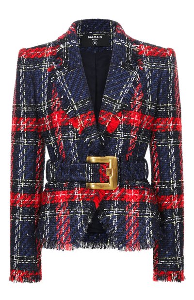Женский твидовый жакет BALMAIN, арт. GF1SI634/XL68