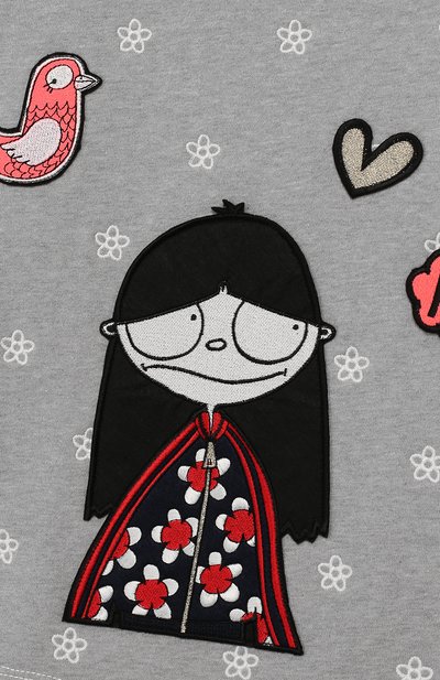 Хлопковое платье MARC JACOBS (THE) серого цвета по цене 11950 руб., арт. W12275/6A-12A, фото 3 Хлопковое платье MARC JACOBS (THE), арт. W12275/6A-12A, фото 3