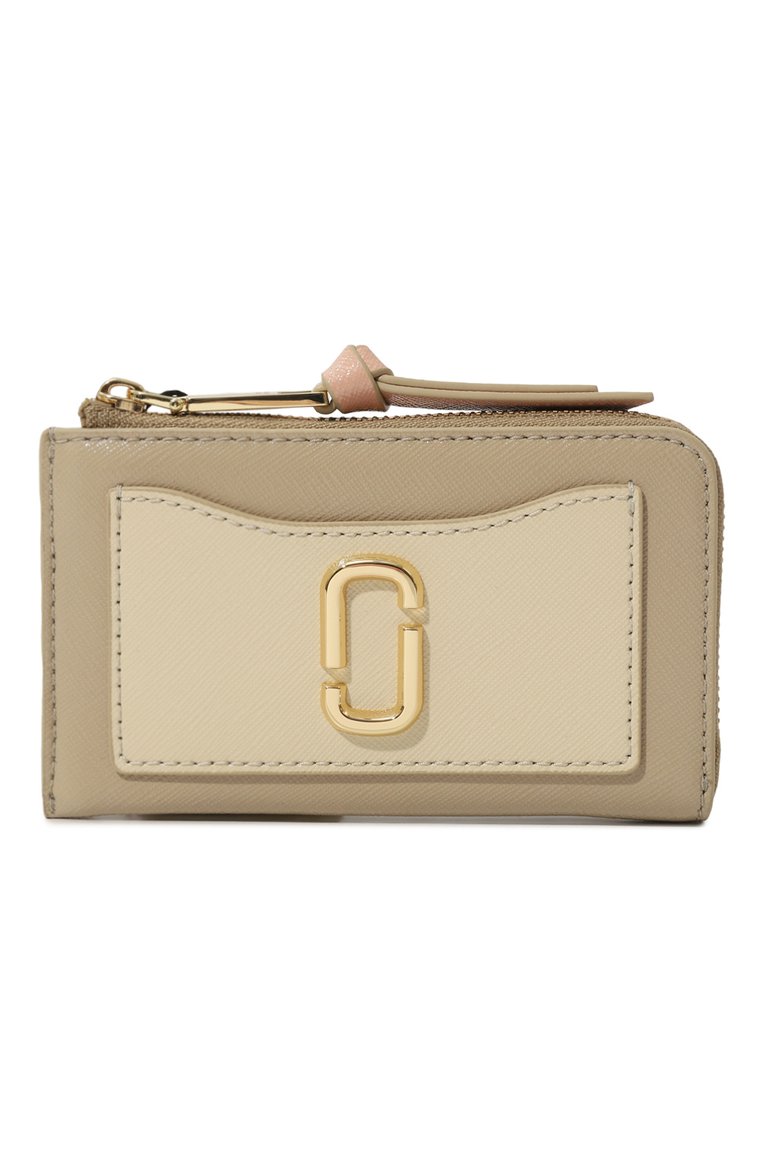 Женский кожаный футляр для кредитных карт MARC JACOBS (THE) бежевого цвета, арт. 2F3SMP063S07 | Фото 1 (Материал: Натуральная кожа; Нос: Не проставлено)