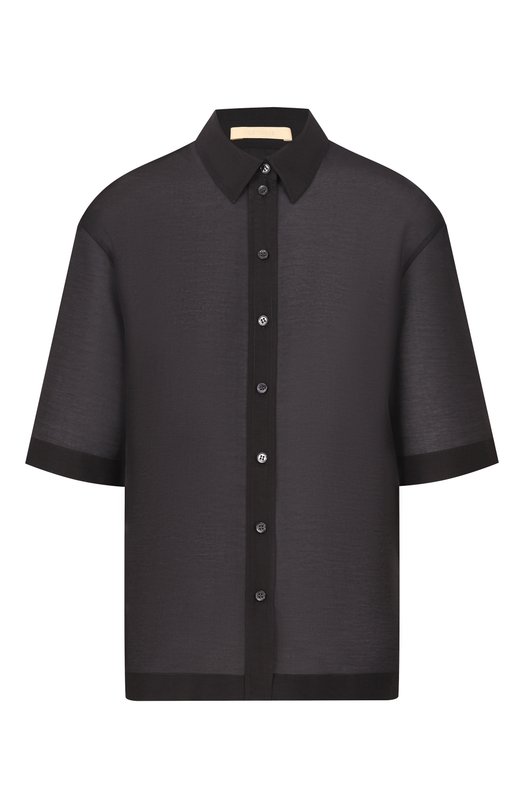 Рубашка из хлопка и шелка 12 STOREEZ 137700 Чёрный 137700
