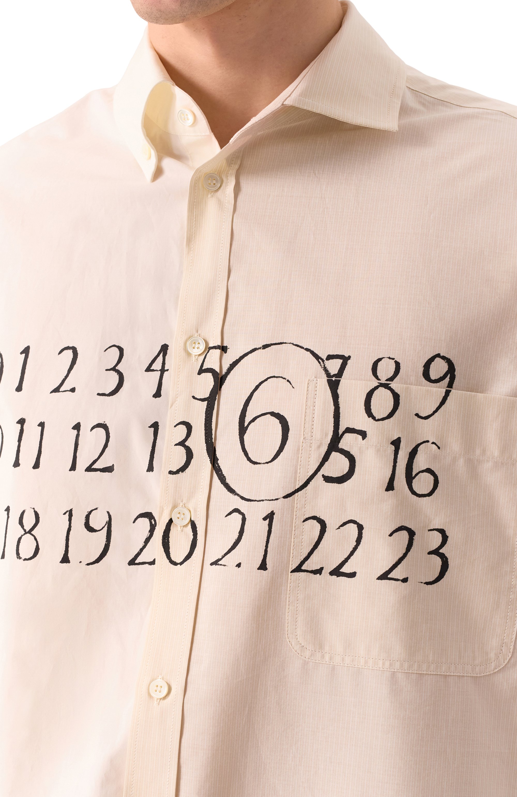 Хлопковая рубашка MM6, арт. SH0DT0025/MTN041, фото 5