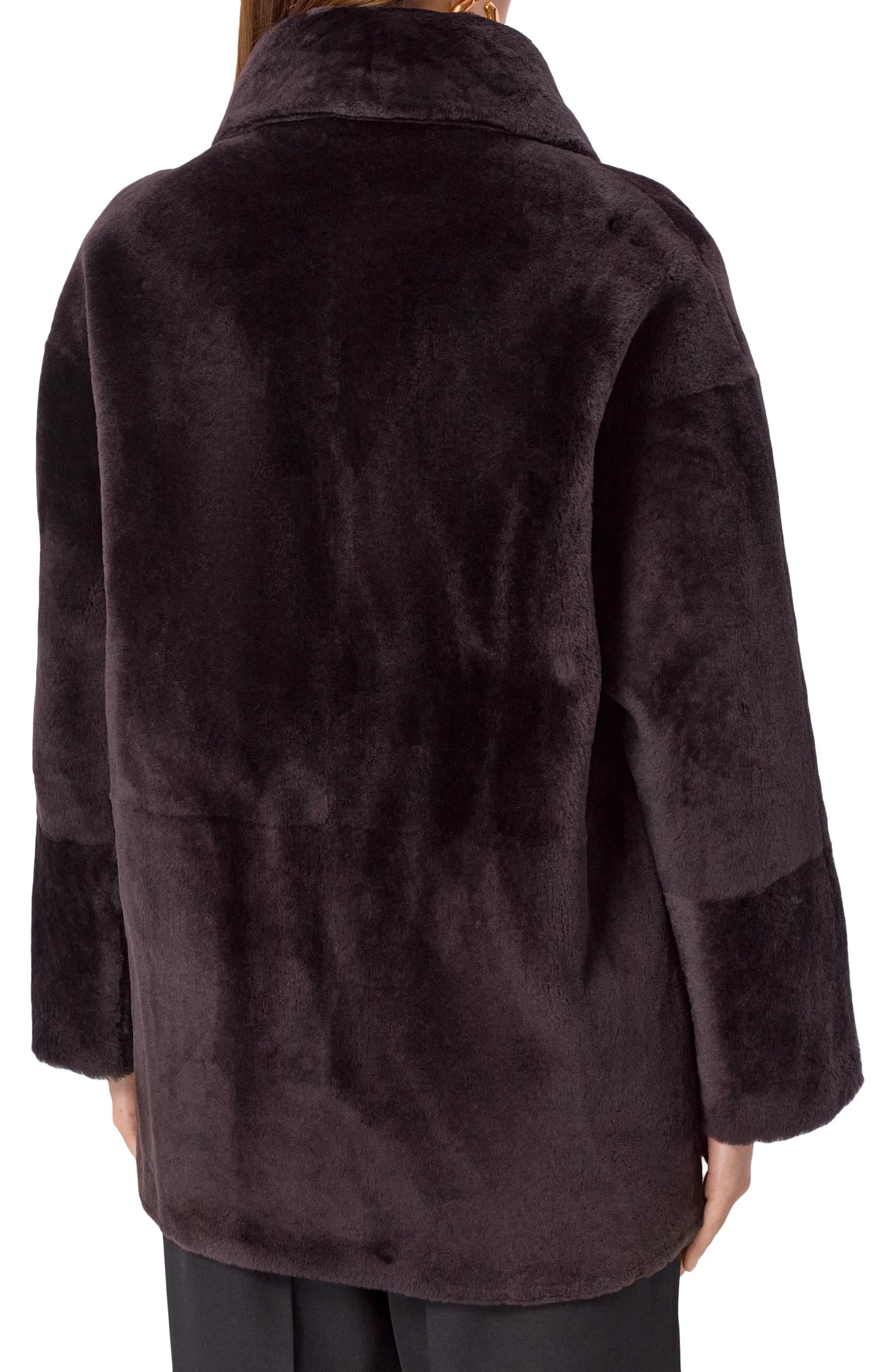 Дубленка из овчины MANZONI24 коричневого цвета по цене 354500 руб., арт. 25M1418-S21/48-50, фото 4 Дубленка из овчины MANZONI24, арт. 25M1418-S21/48-50, фото 4