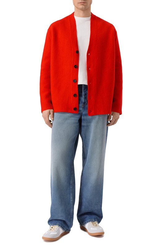 Шерстяной кардиган Jil Sander J22HP0005-J14506 Красный  J22HP0005-J14506 Фото 2