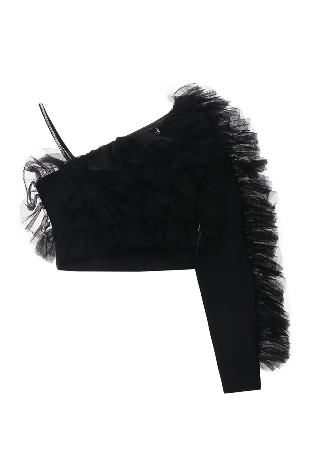 Топ ELISABETTA FRANCHI LA MIA BAMBINA черного цвета по цене 35900 руб., арт. EFT00040/TV654/10A-12A+, фото 1 Топ ELISABETTA FRANCHI LA MIA BAMBINA, арт. EFT00040/TV654/10A-12A+, фото 1