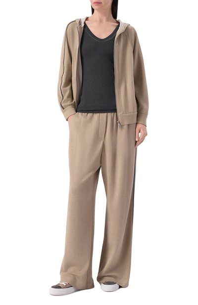 Женская хлопковый топ BRUNELLO CUCINELLI, арт. MPTC8BJ312