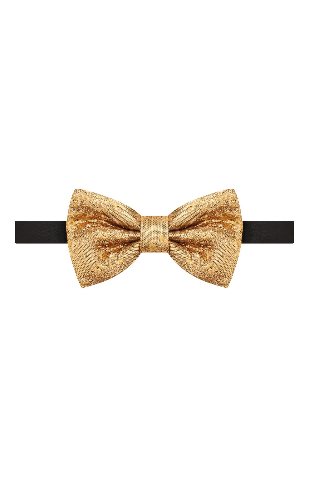 Шелковый галстук-бабочка DOLCE & GABBANA золотого цвета по цене 21850 руб., арт. GR053E/HJMCA, фото 1 Шелковый галстук-бабочка DOLCE & GABBANA, арт. GR053E/HJMCA, фото 1