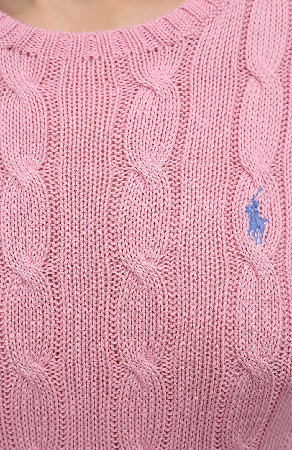 Хлопковый пуловер POLO RALPH LAUREN розового цвета по цене 19650 руб., арт. 211580009, фото 5 Хлопковый пуловер POLO RALPH LAUREN, арт. 211580009, фото 5