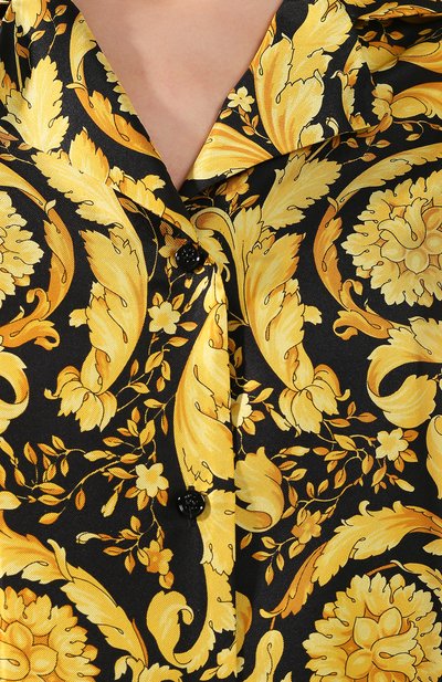Шелковая рубашка VERSACE разноцветного цвета по цене 114000 руб., арт. AUD05056/A232999, фото 5 Шелковая рубашка VERSACE, арт. AUD05056/A232999, фото 5