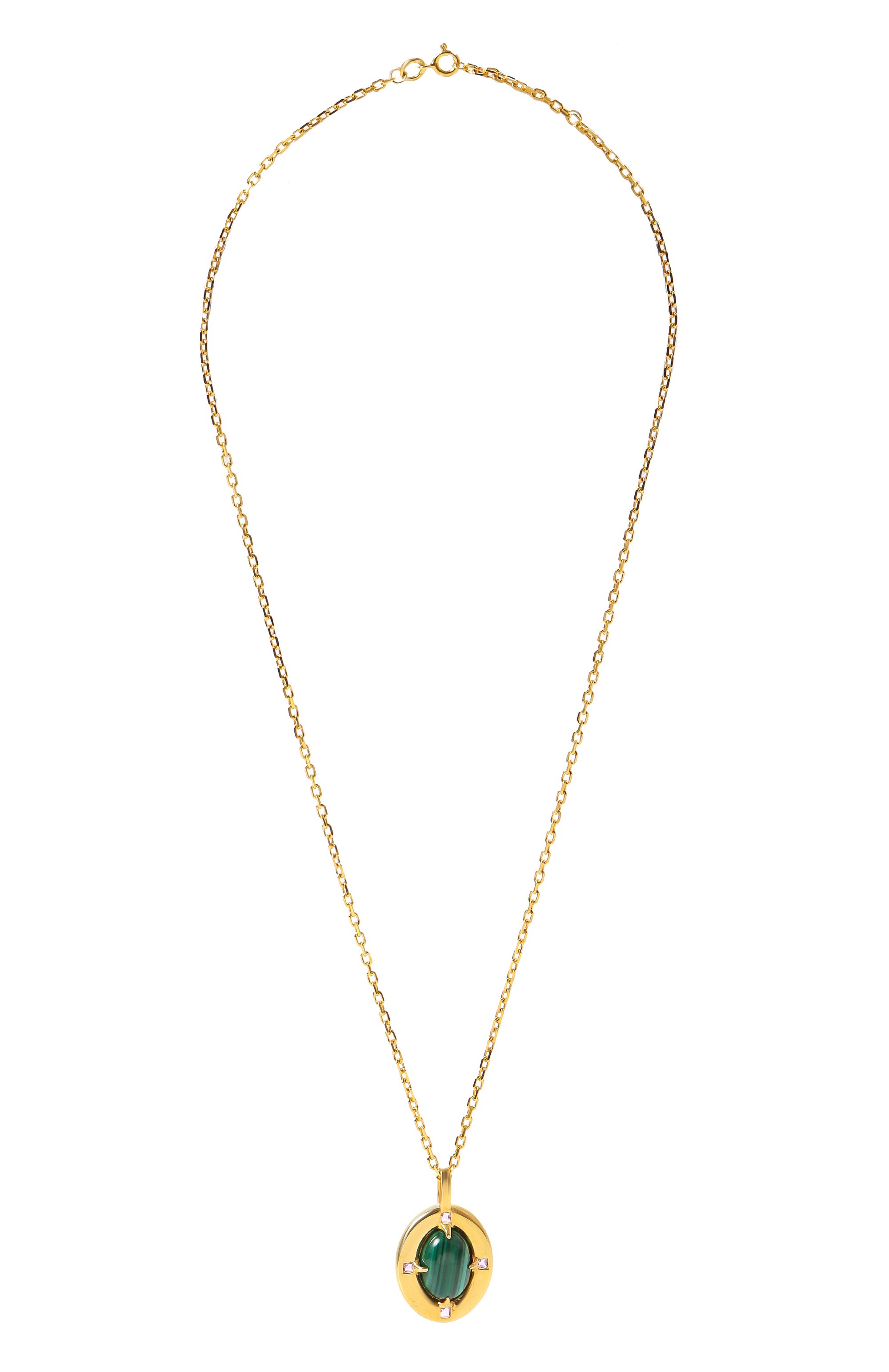 Подвеска ai с малахитом и аметистами MOONKA, арт. ai-bg-nl-mal, фото 1